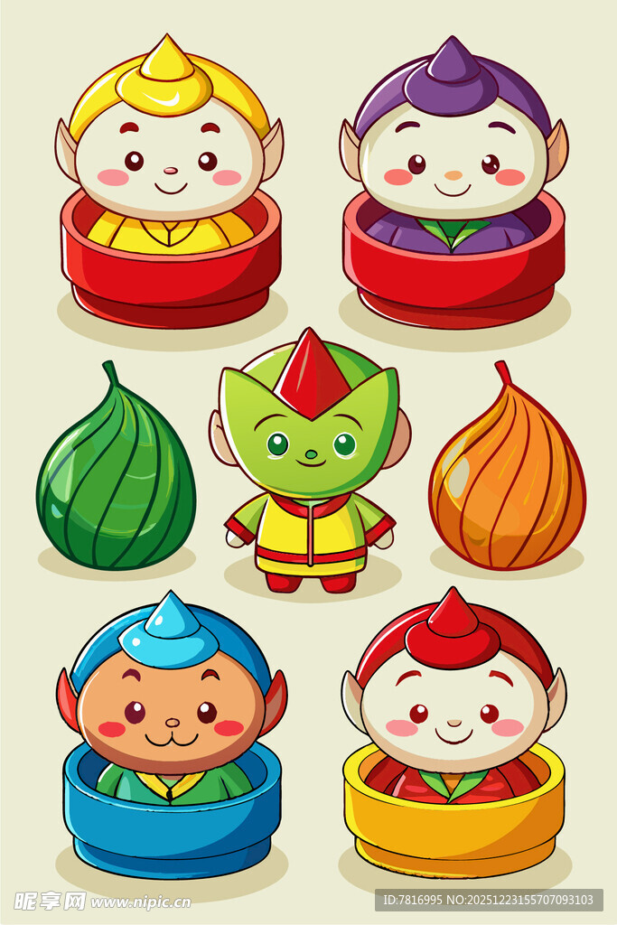 可爱卡通小英雄玩偶集合