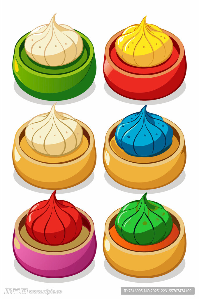 多彩美味小笼包