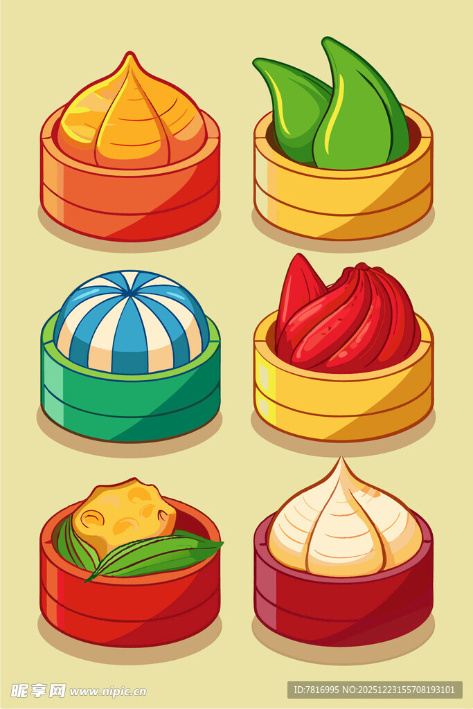 多彩美味中式点心集合