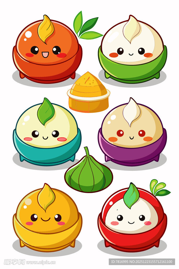 可爱卡通水果形象集合