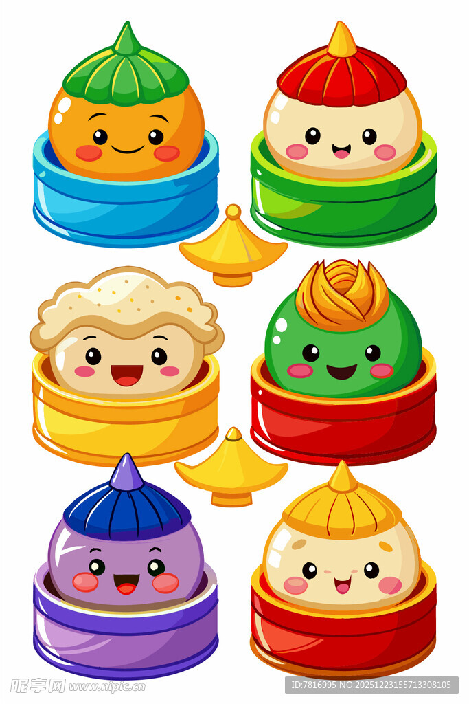 可爱卡通小包子形象