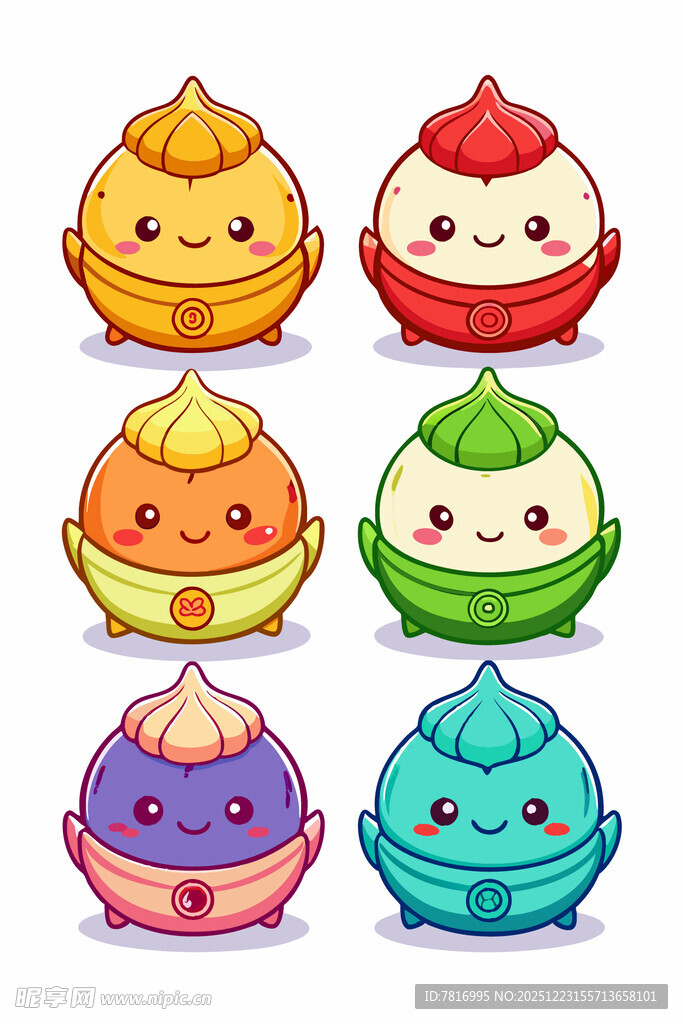 可爱多彩卡通小点心