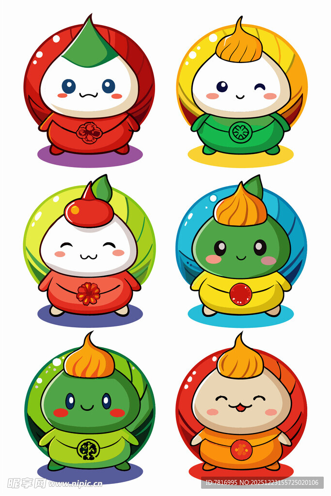 可爱果蔬拟人卡通形象