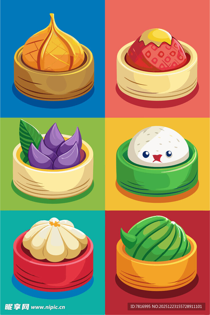 多彩美味中式点心集合