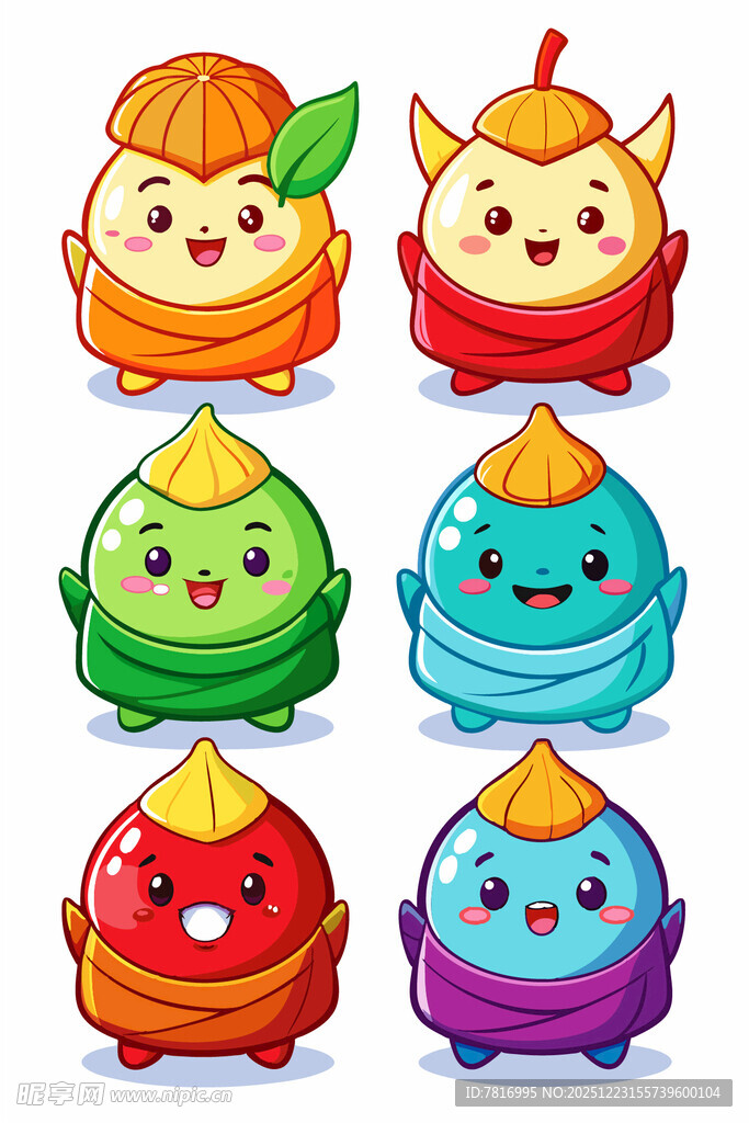 可爱多彩卡通小怪物集合
