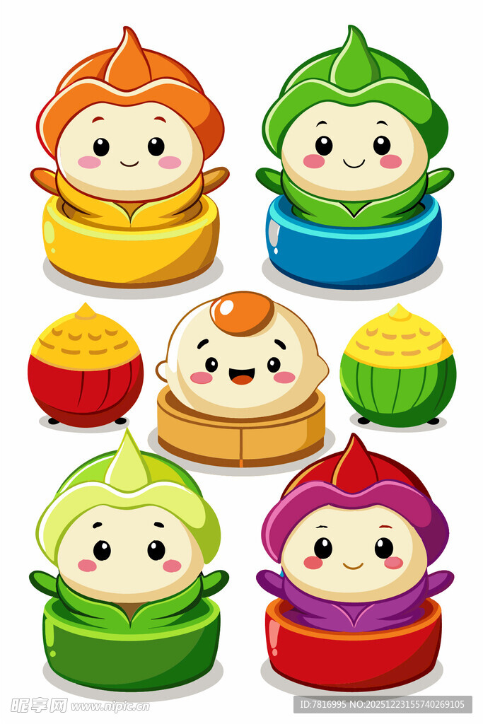 可爱多彩卡通小玩偶