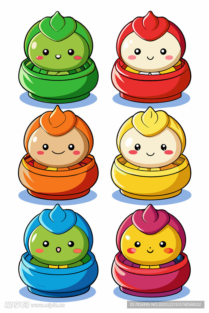 可爱多彩卡通小鸡玩偶