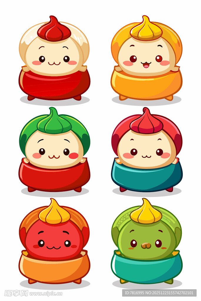 可爱卡通饺子形象集合