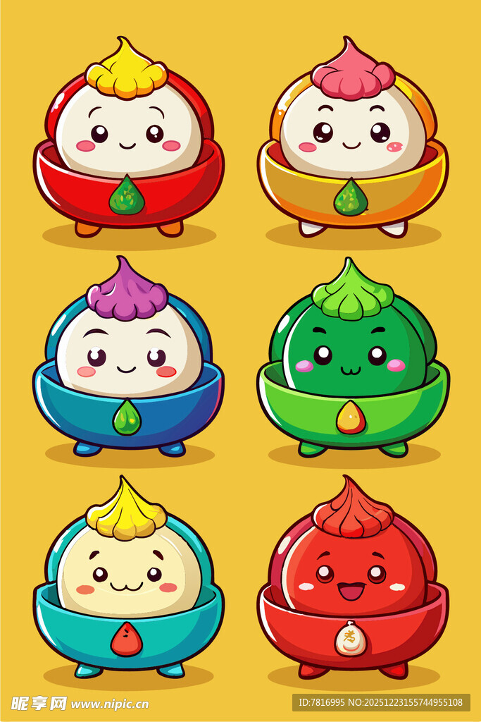 可爱卡通小怪物形象集合