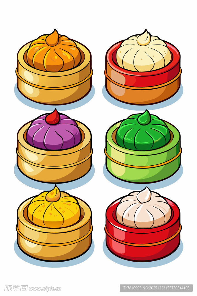 多彩美味小笼包