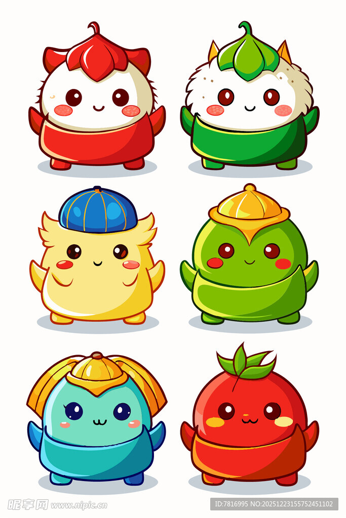 可爱卡通食物形象集合