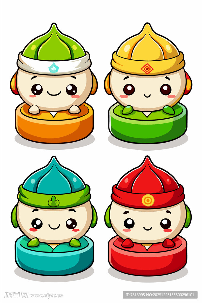 可爱清朝小童子卡通形象