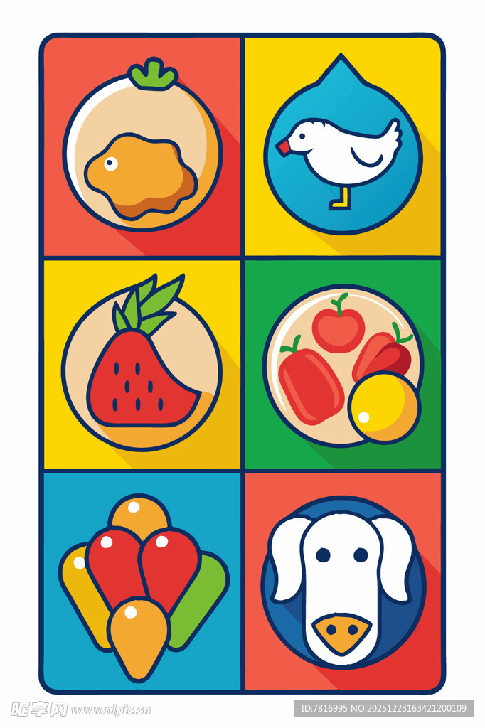 动物与水果图案拼图