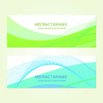 清新波浪线条背景