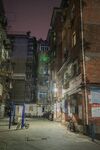 老南昌旧居民区的夜间景象