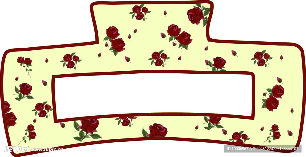 花卉图案装饰空白标签