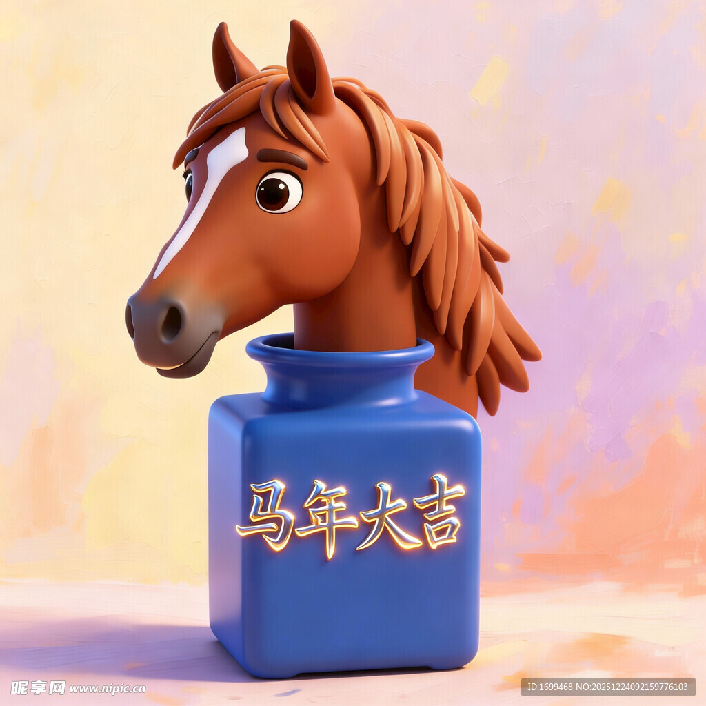 马年大吉摆件