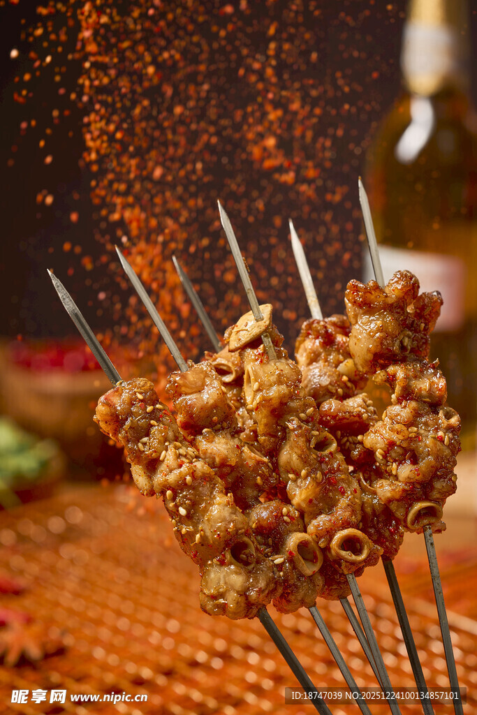美味烤肉串  孜然飞扬