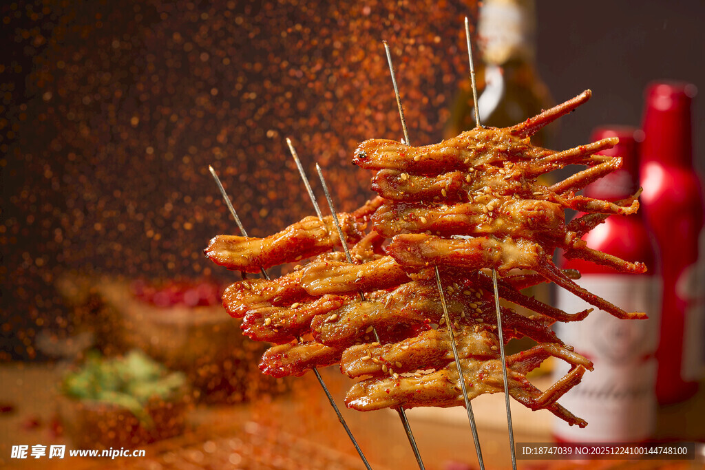 美味烤虾串 诱人烟火气