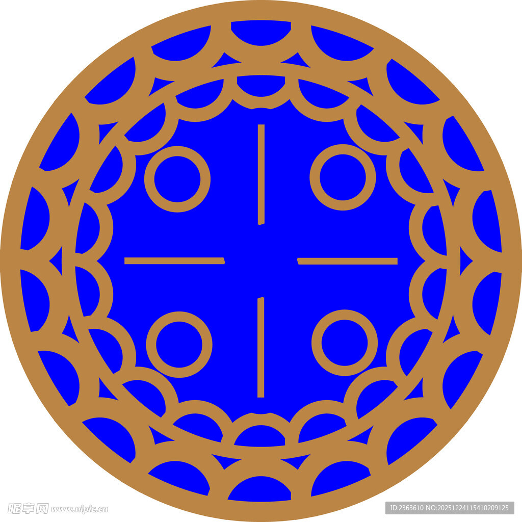 圆形几何花纹图案