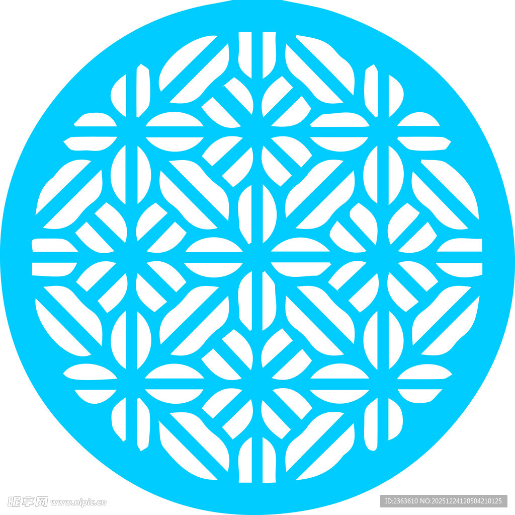 圆形几何镂空图案