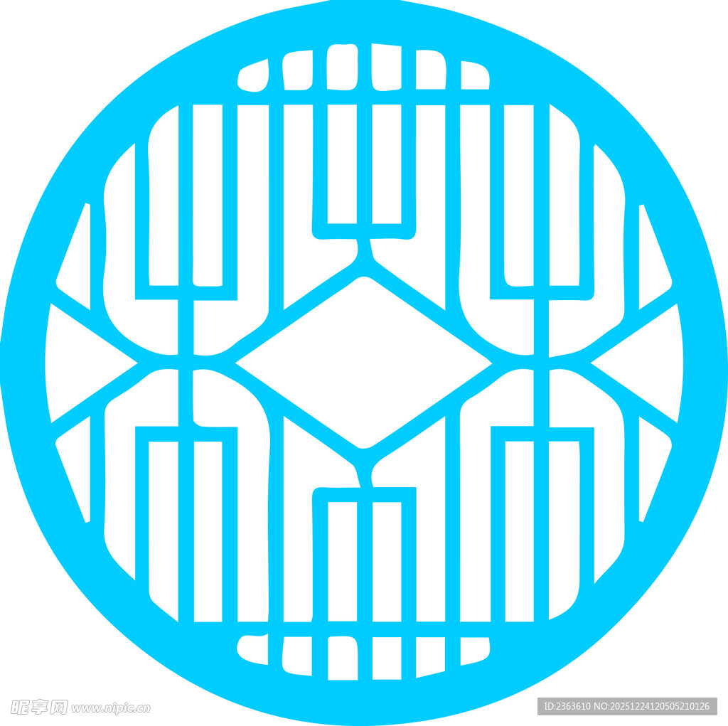 中式镂空圆形图案