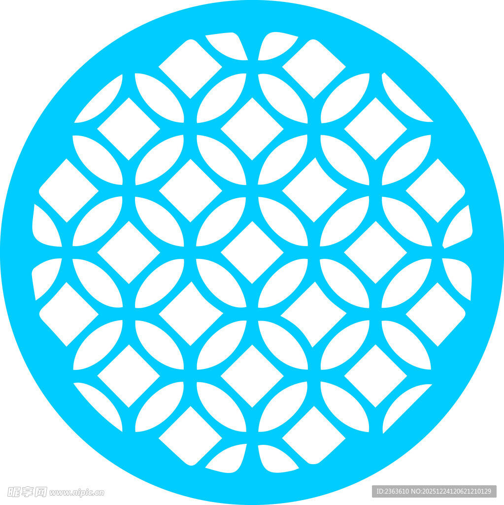 圆形几何镂空图案