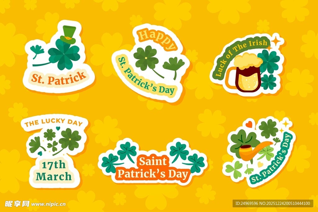 四叶草卡通贴纸