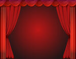 红色舞台幕布