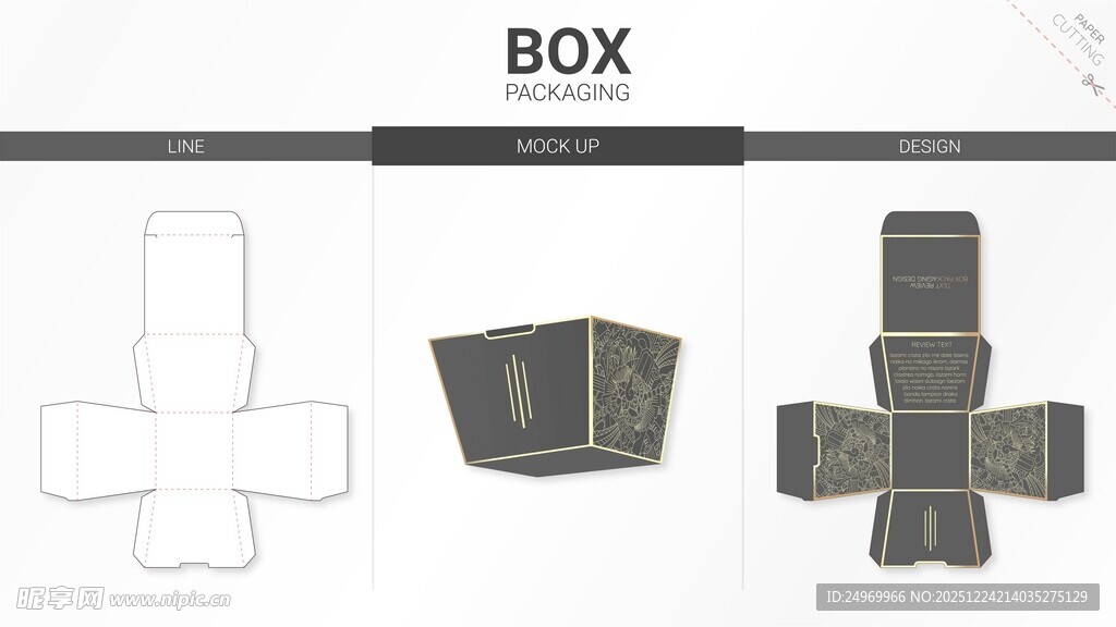 纸盒展开样式设计图