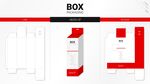 红白简约BOX包装设计展示