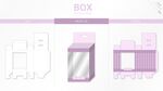 简约紫色包装盒设计图