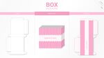 粉色包装盒展开设计图
