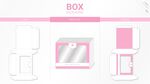 粉色简约盒子设计图