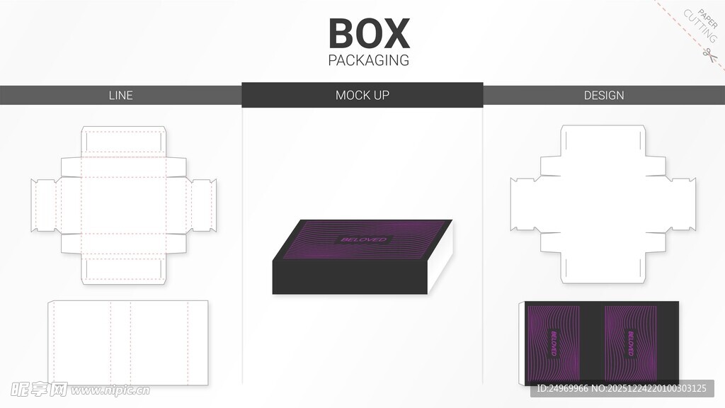 盒子包装设计展开图示例