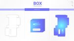 蓝色立体BOX图标设计元素