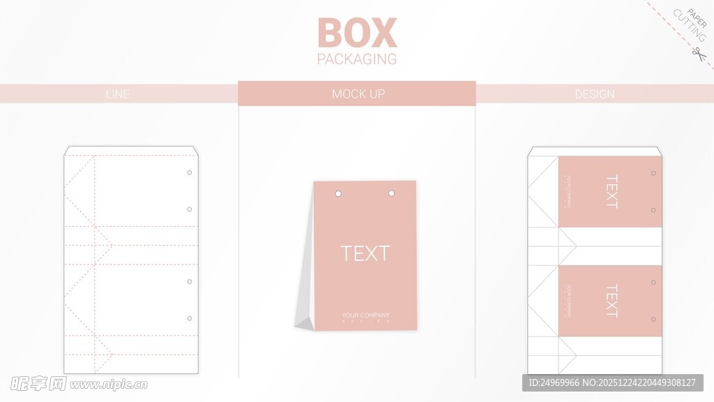 简约粉色系BOX设计模板