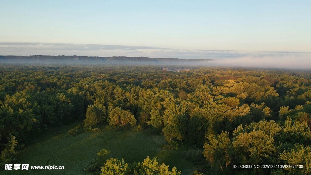 秋日森林航拍美景