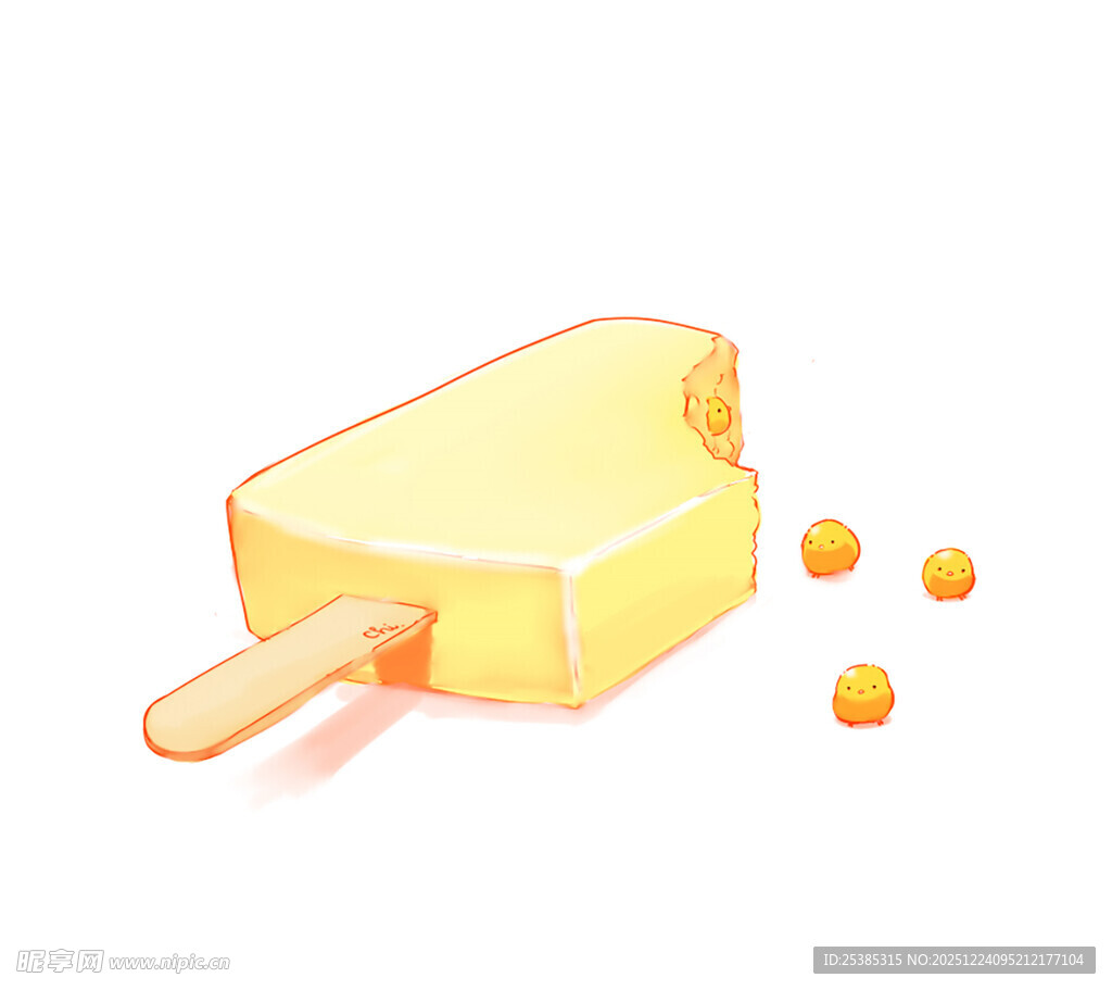 芒果味冰棍插画