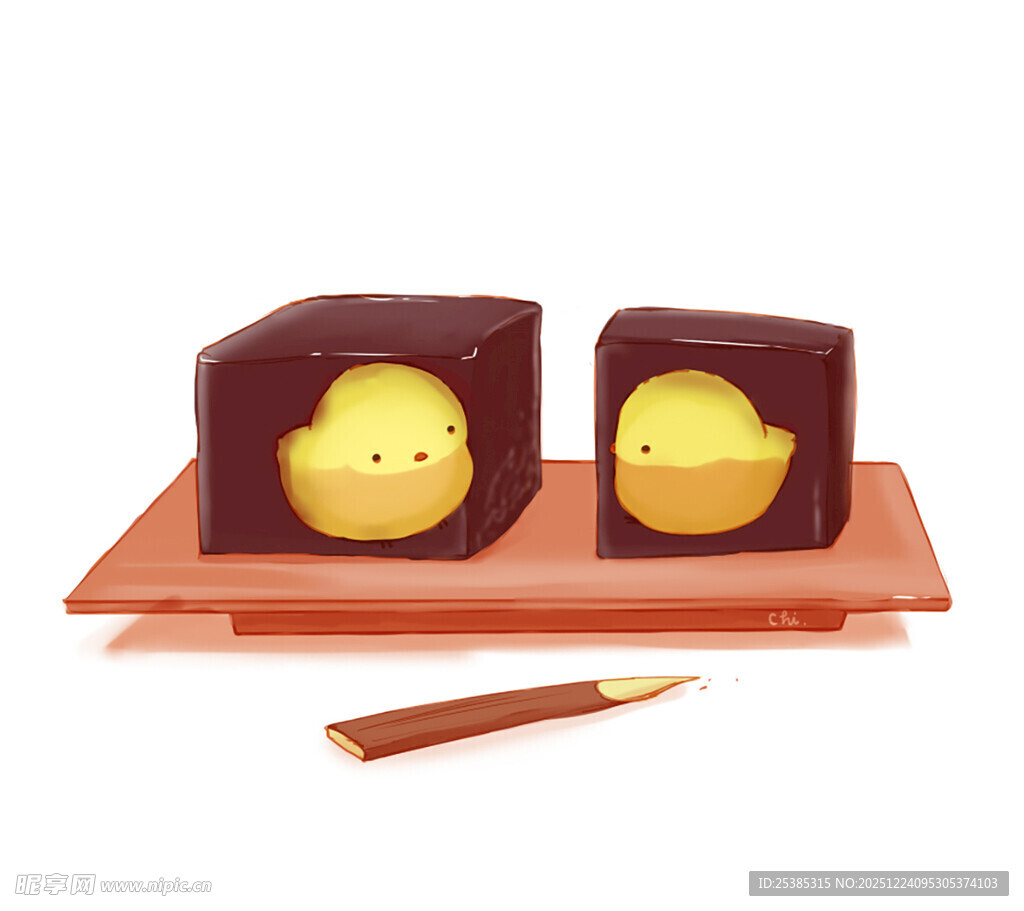 小鸡造型巧克力
