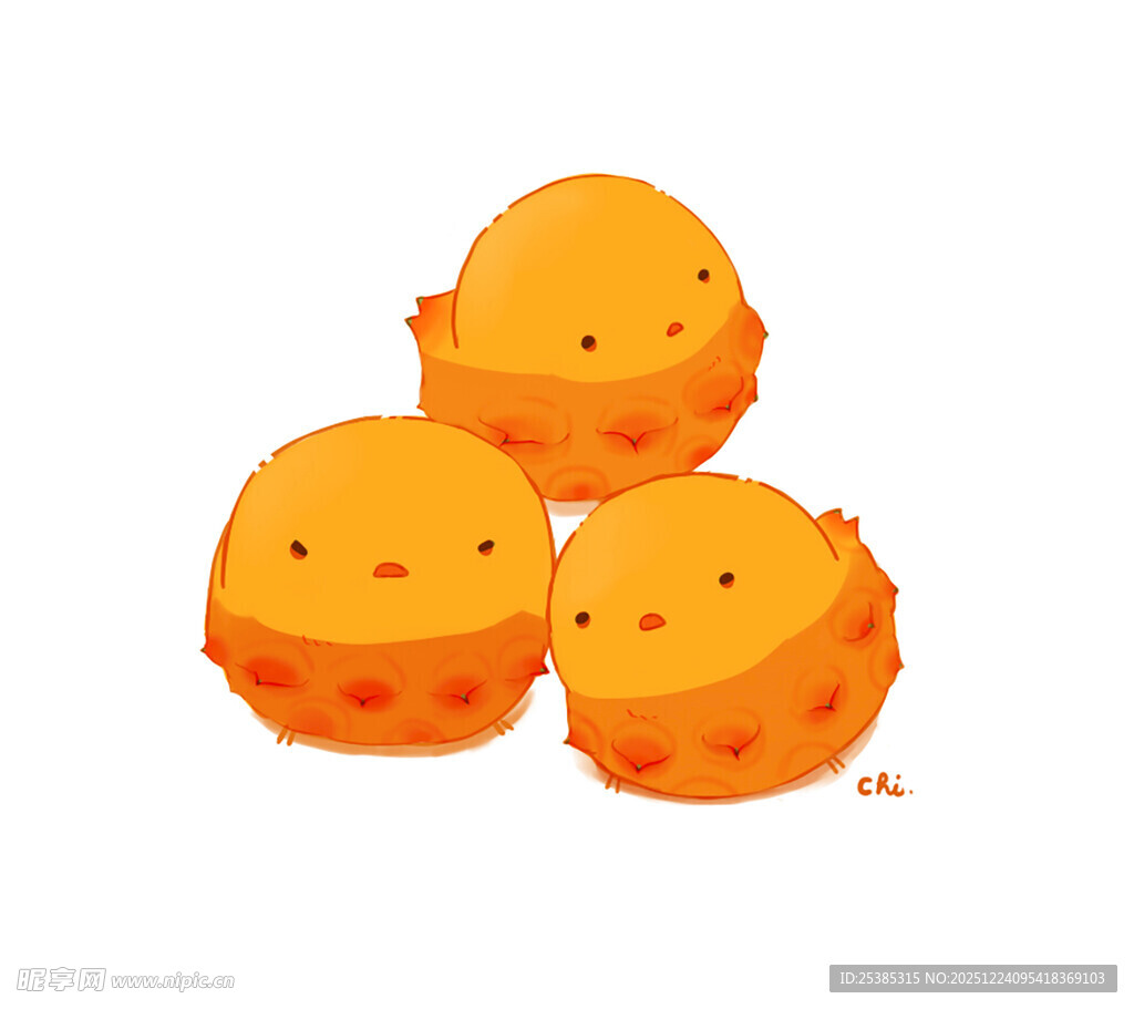 三只可爱小黄鸡