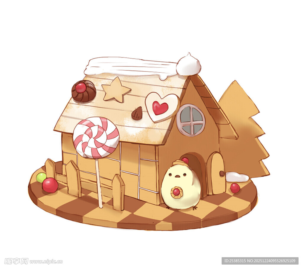 姜饼小屋圣诞甜蜜场景