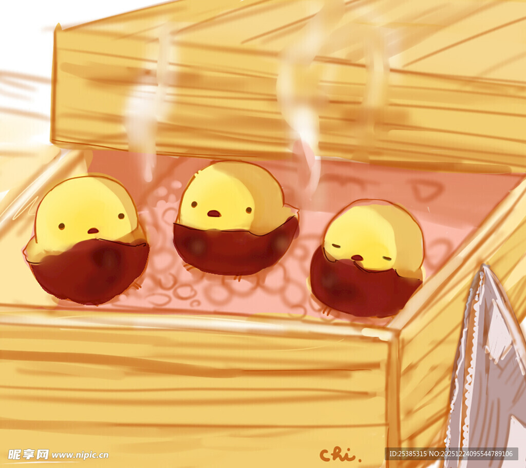 可爱小鸡造型的美味点心