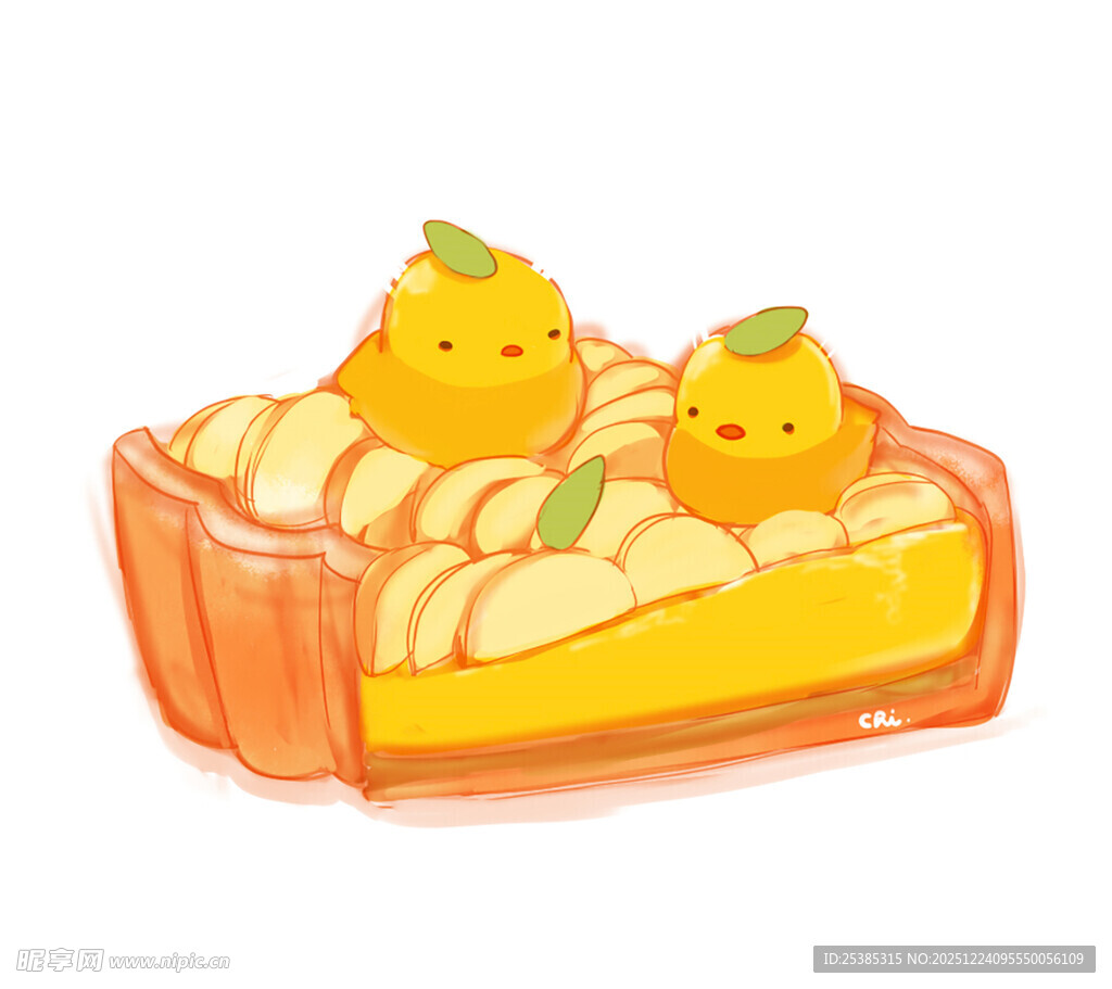 可爱小鸡造型的美味蛋糕