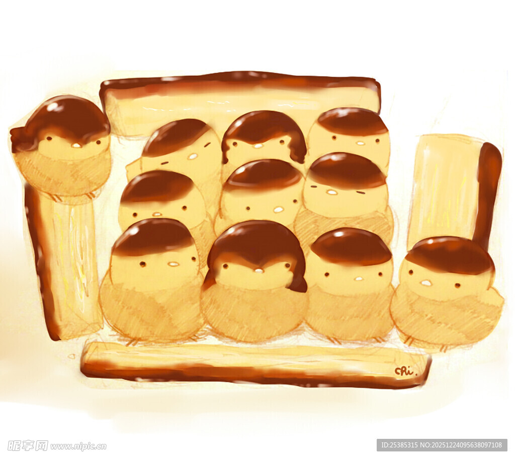 可爱造型的卡通点心