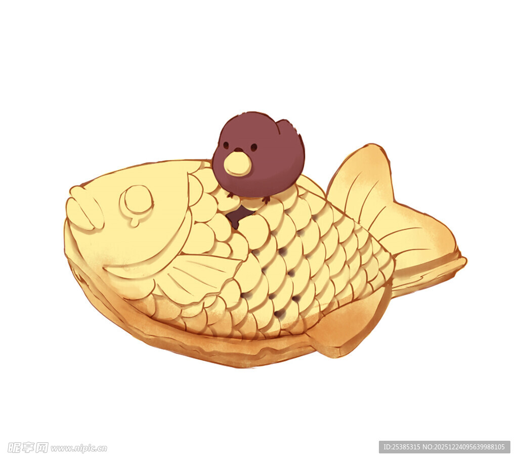 可爱金鱼造型点心