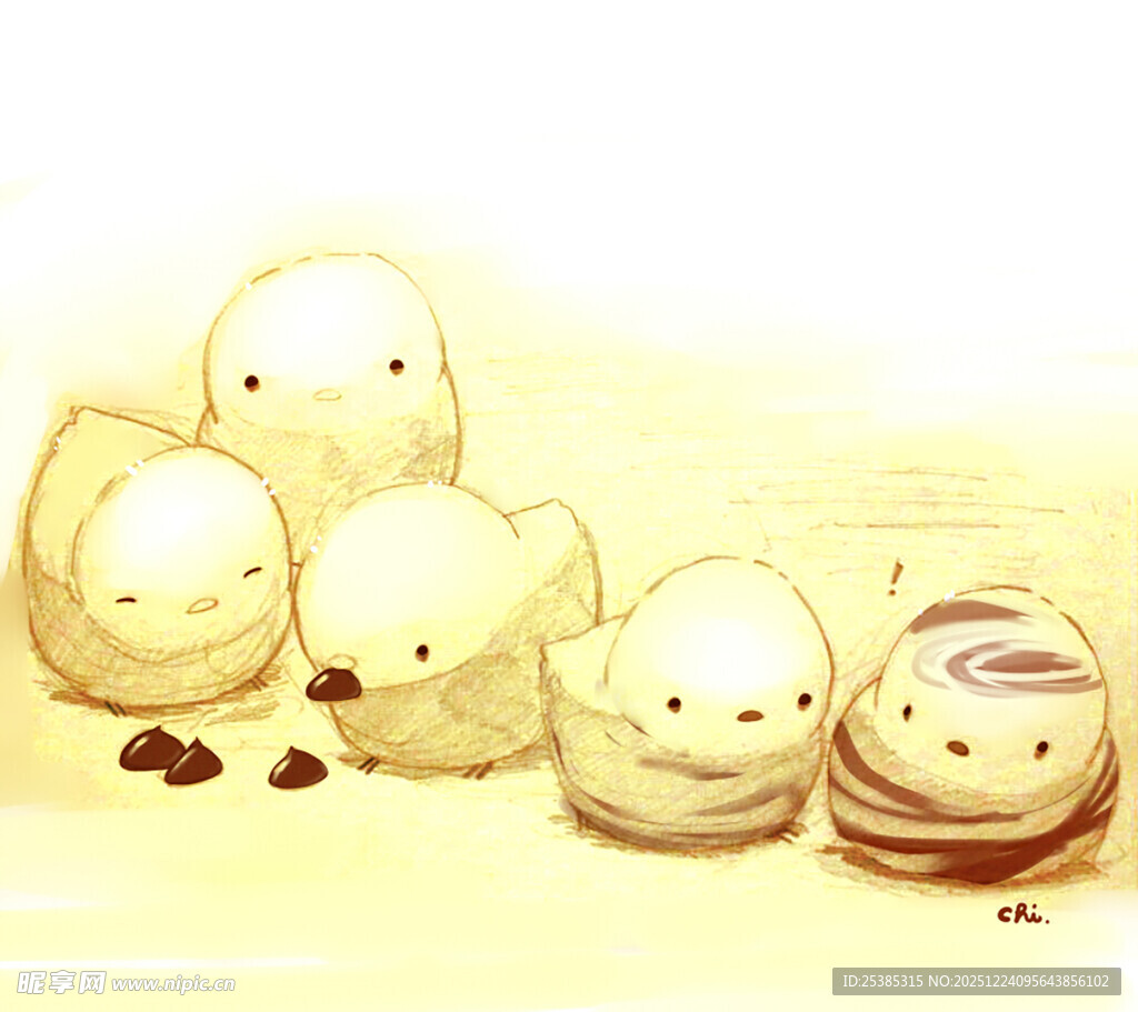 可爱小鸡破壳场景