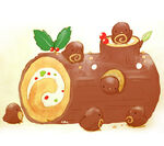 圣诞树根蛋糕插画