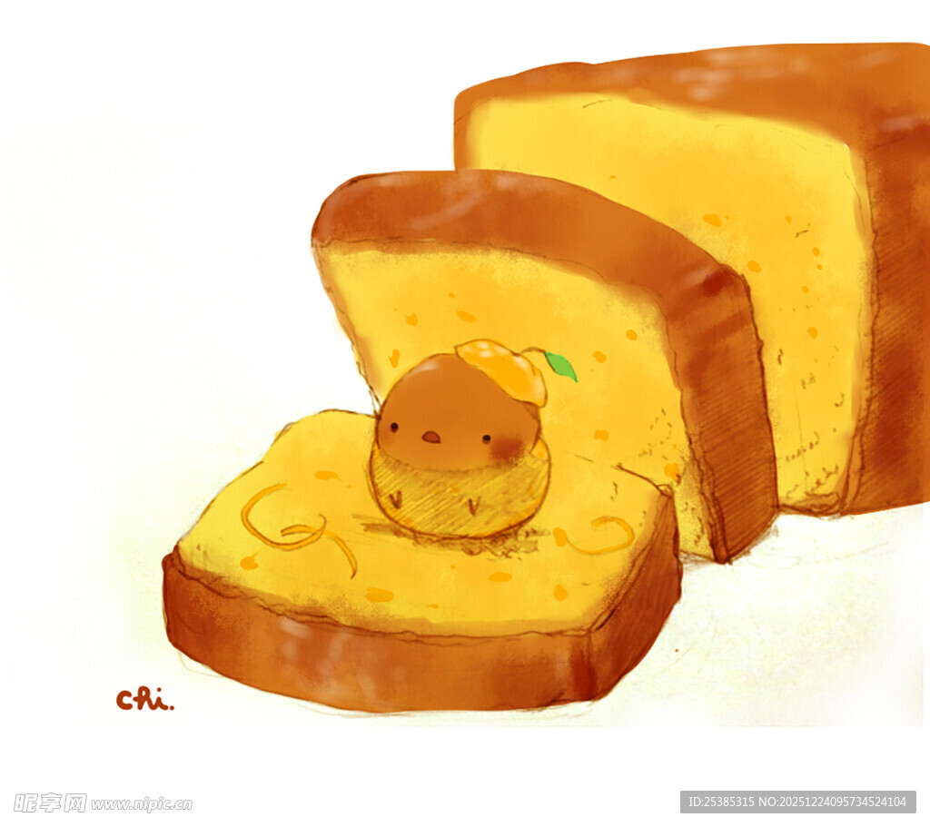 面包中的可爱小动物