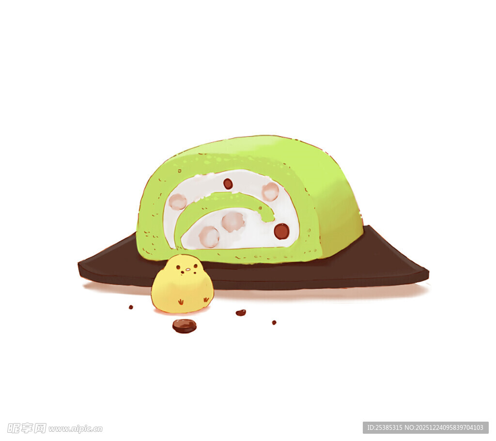 绿色宠物碗与散落食物